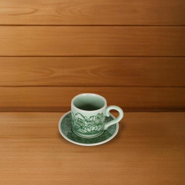  Espresso Shot Glass Set, Lotus Pattern 